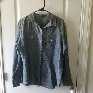 Xl/XXL gap denim blouse, EUC
